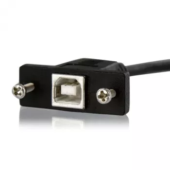 StarTech.com 3 ft Panel Mount USB Cable B to B - F/M, 0.91 m, USB B, USB B, USB 2.0, 0.48 Gbit/s, Black