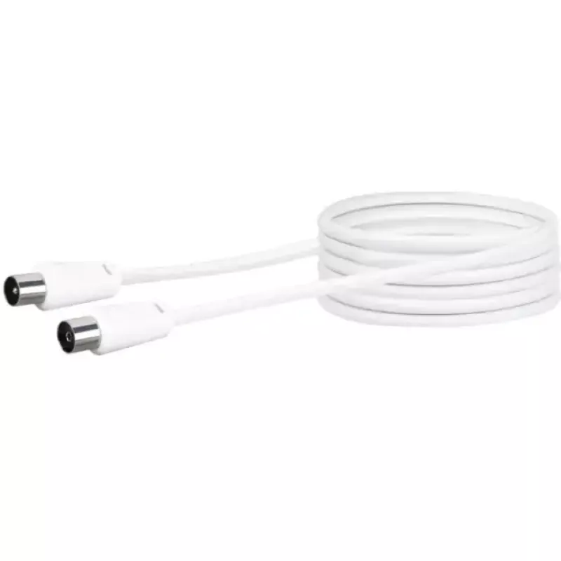 Coaxial Cable Schwaiger 5.0m IEC - IEC 5m White