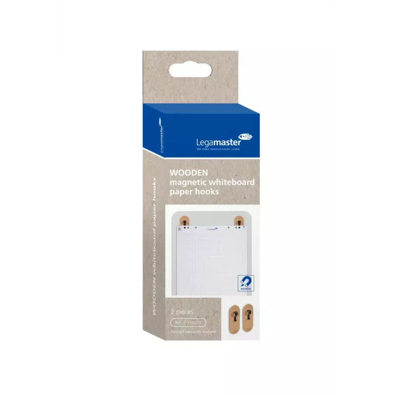 Board holder Legamaster WOODEN whiteboard paper hook magnetic 2pcs