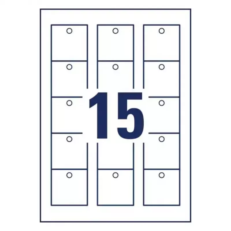 Non-adhesive printer label Avery T1002-10 White 5x5 cm 150 pcs