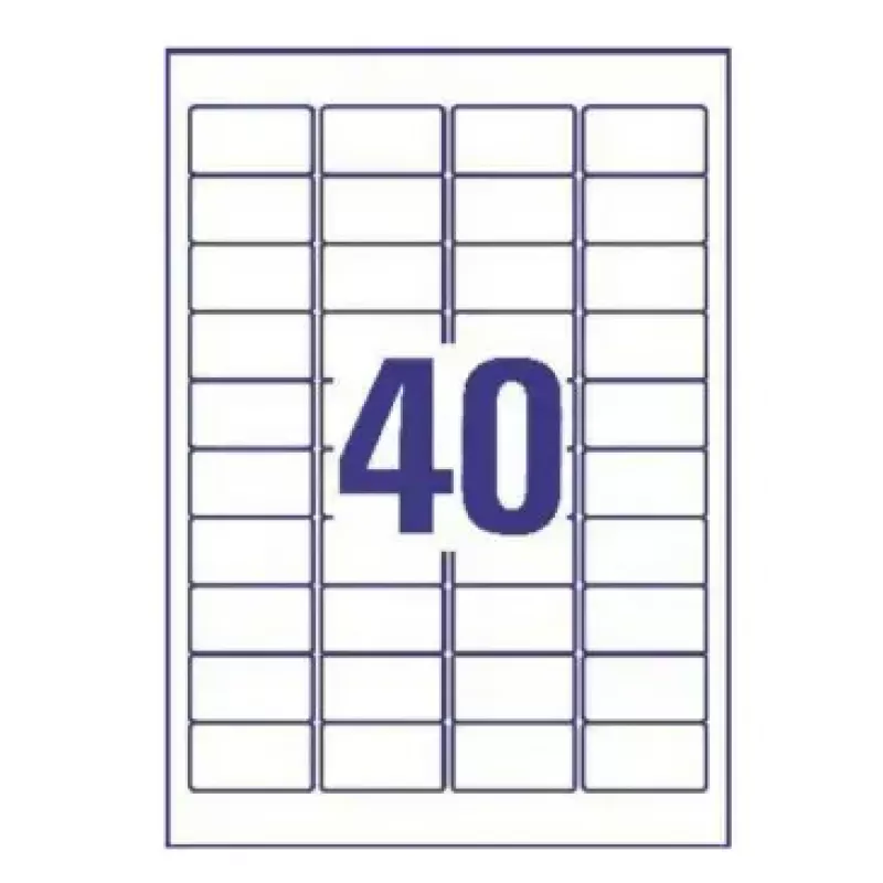 Printer labels No name Avery L4770-25 — Transparent polyester, laser, 1000 pcs