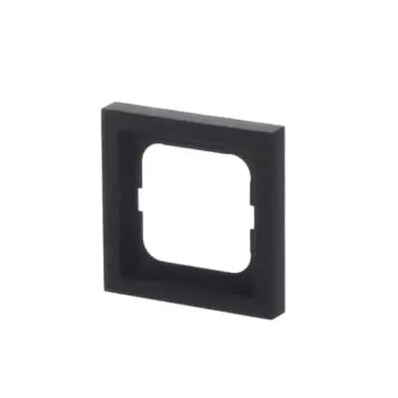 Wall plate cover Busch-Jaeger 1721-885K black, thermoplastic, screwless, 80×80 mm, 11 mm thickness
