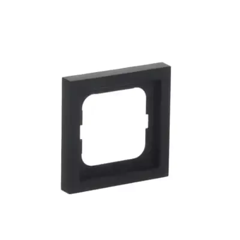 Wall plate cover Busch-Jaeger 1721-885K black, thermoplastic, screwless, 80×80 mm, 11 mm thickness
