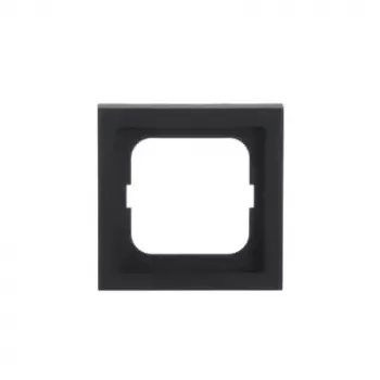 Wall plate cover Busch-Jaeger 1721-885K black, thermoplastic, screwless, 80×80 mm, 11 mm thickness