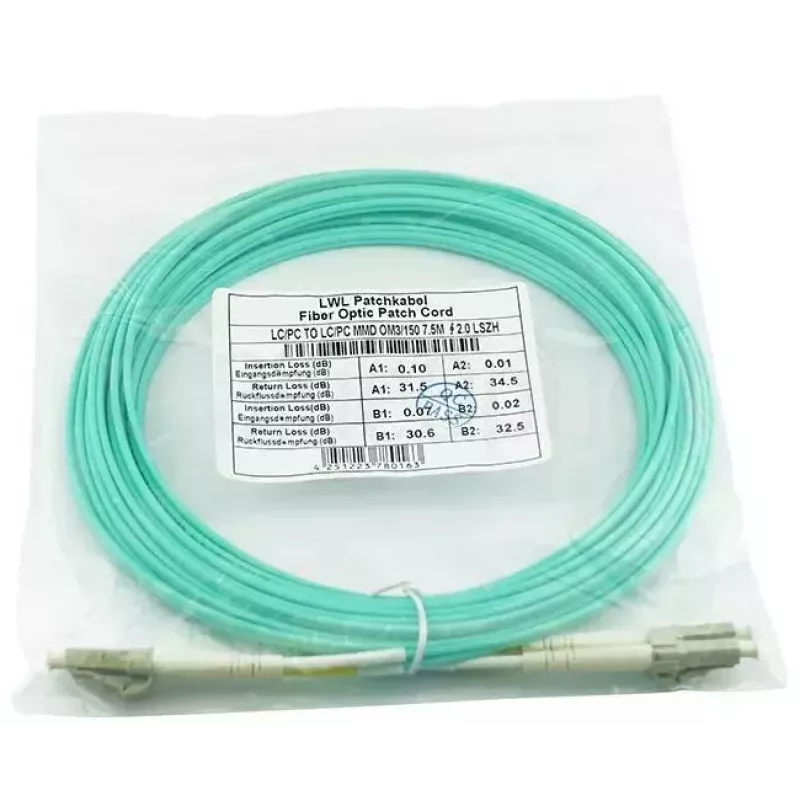 BlueOptics InfiniBand Fibre Optic Cable 10m 2x LC LC/APC Green