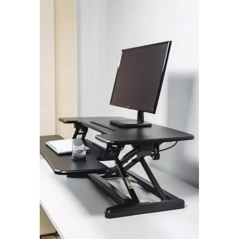 BakkerElkhuizen Adjustable Sit-Stand Desk Riser 2 Black