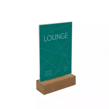 Sign holder Sigel TA252 A6 Acrylic Wood Brown Transparent