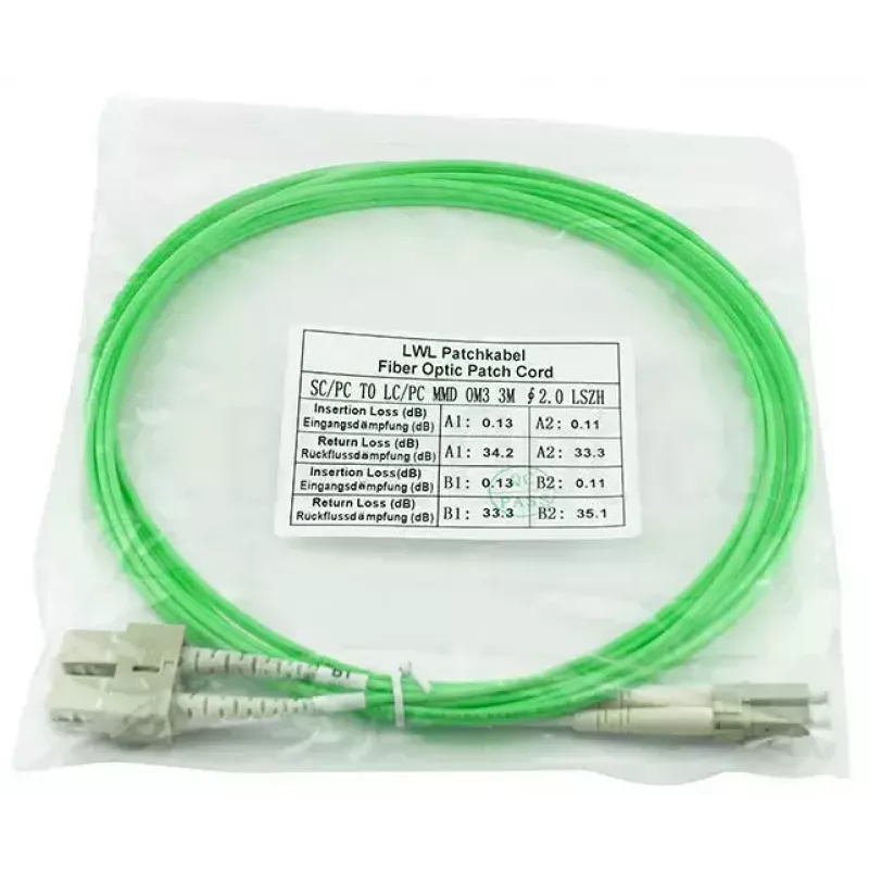 Fibre optic cable BlueOptics SFP3132GU1MK LC SC OM5 1 m Mint