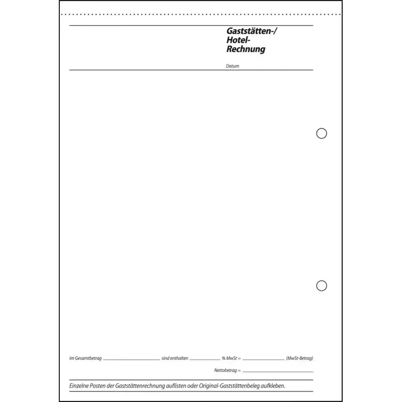 Business form Sigel GB515 A5 White 50 sheets