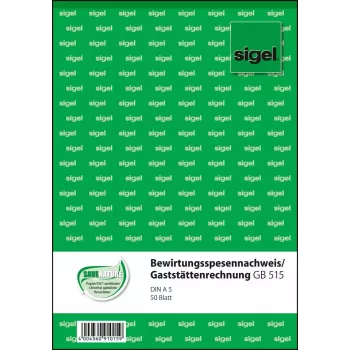 Business form Sigel GB515 A5 White 50 sheets