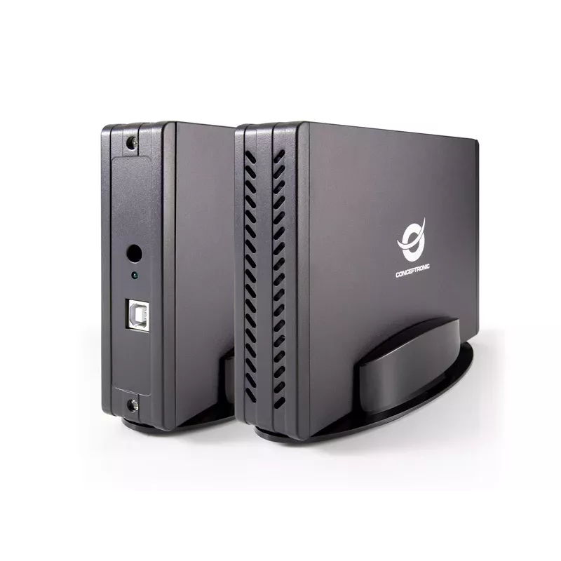 Conceptronic 3.5 inch Hard Disk Box, HDD enclosure, 3.5 inch, Serial ATA, Serial ATA II, Serial ATA III, 0.48 Gbit/s, USB connectivity, Black