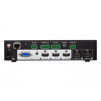 ATEN 4 x 2 True 4K Presentation Matrix Switch, Media presentation matrix switcher, 4096 x 2160 pixels, 4096 x 2160, 3840 x 2160, Black, Metal, Buttons