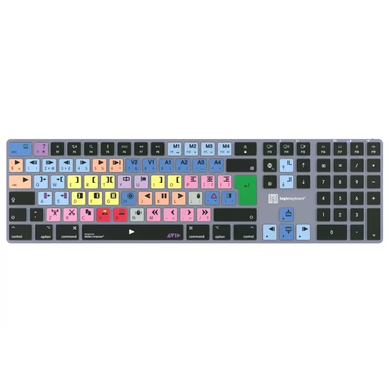 Logickeyboard LKB-MCOM4-TM-UK Keyboard Office Bluetooth QWERTY English Grey Titanium