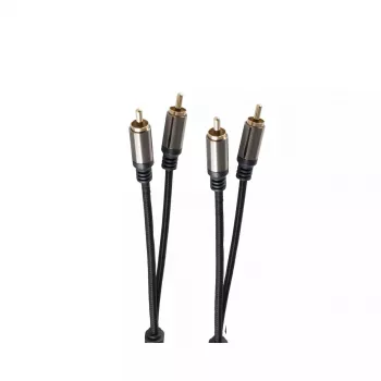 Audio Cable ShiverPeaks BS20-41255 2.5m 2xRCA Black