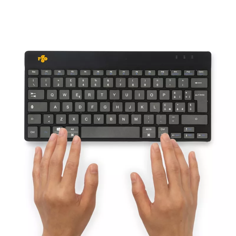 R-Go Tools Ergonomic keyboard R-Go Compact Break, compact keyboard with break software, QWERTY (IT), Bluetooth, black