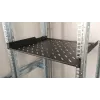 Equip Fixed Shelf 19 inch 1U 600mm Black Rack Mountable Steel Tray 20kg Load Capacity