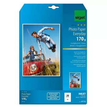 Printing paper A4 Sigel IP713 Gloss 20 sheets White
