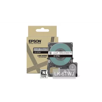 Label Tape Epson LK-6TWJ Transparent White Thermal Transfer 2.4 cm