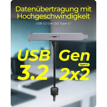 ICY BOX USB Type-C Back Panel with internal USB Type-E connector