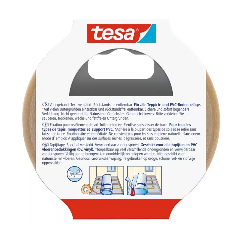 Duct tape Tesa 55735-00014-11, polypropylene (PP) white, 25 m × 50 mm, for indoor marking