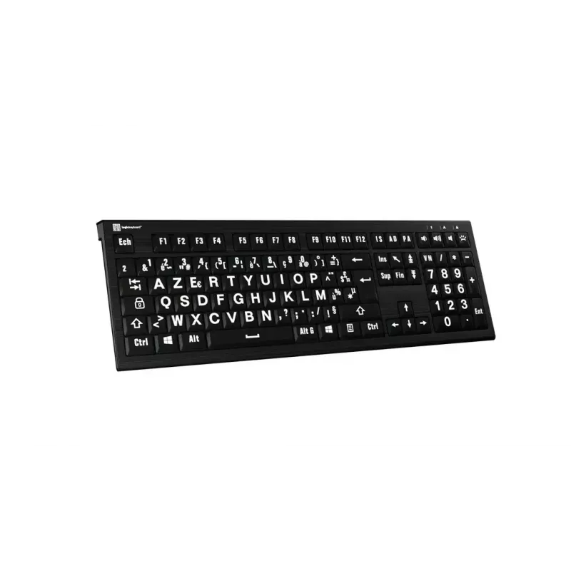 Keyboard Logickeyboard LKB-LPWB-A2PC-FR Universal USB AZERTY French Black