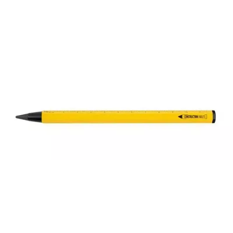 Mechanical Pencil TROIKA CONSTRUCTION ENDLESS HB Yellow Aluminium
