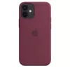 Cover Apple iPhone 12 mini Silicone Case with MagSafe Plum