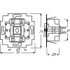 Electrical switch 1P Busch-Jaeger 1413-0-0491 — 1-pole, 250 V AC, 10 A, Blue Metallic, 71×71×25 mm