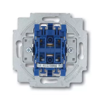 Electrical switch 1P Busch-Jaeger 1413-0-0491 — 1-pole, 250 V AC, 10 A, Blue Metallic, 71×71×25 mm