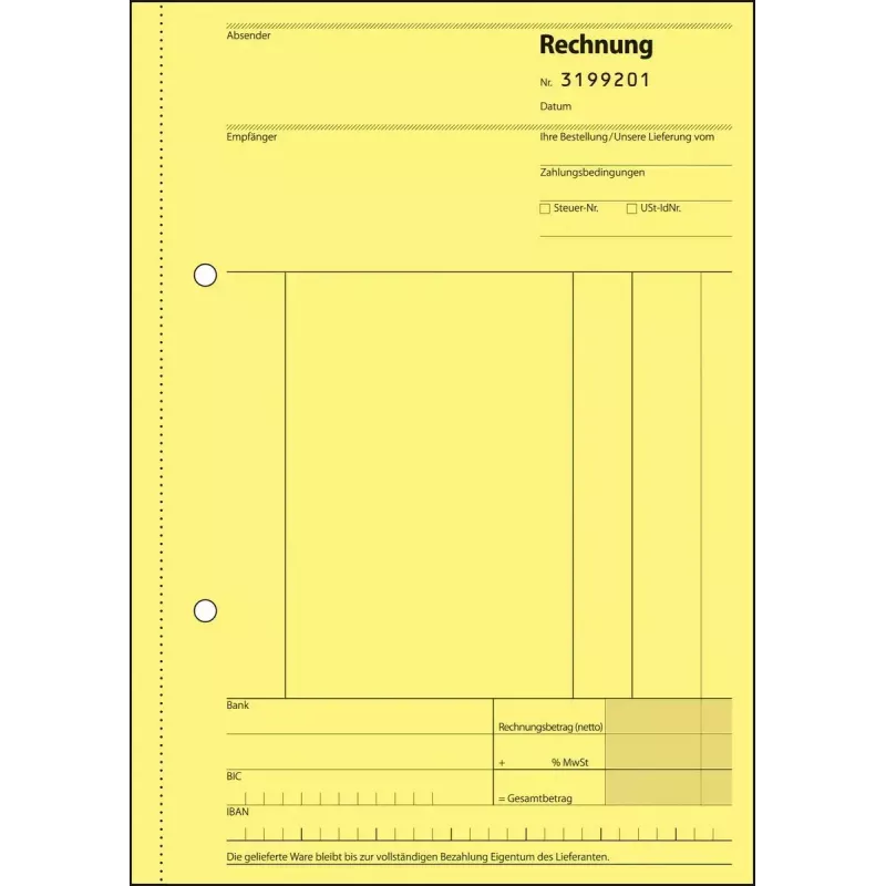 Business Form Sigel SD131 A5 White Yellow 100 Sheets