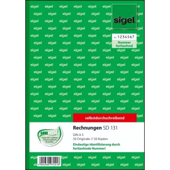 Business Form Sigel SD131 A5 White Yellow 100 Sheets