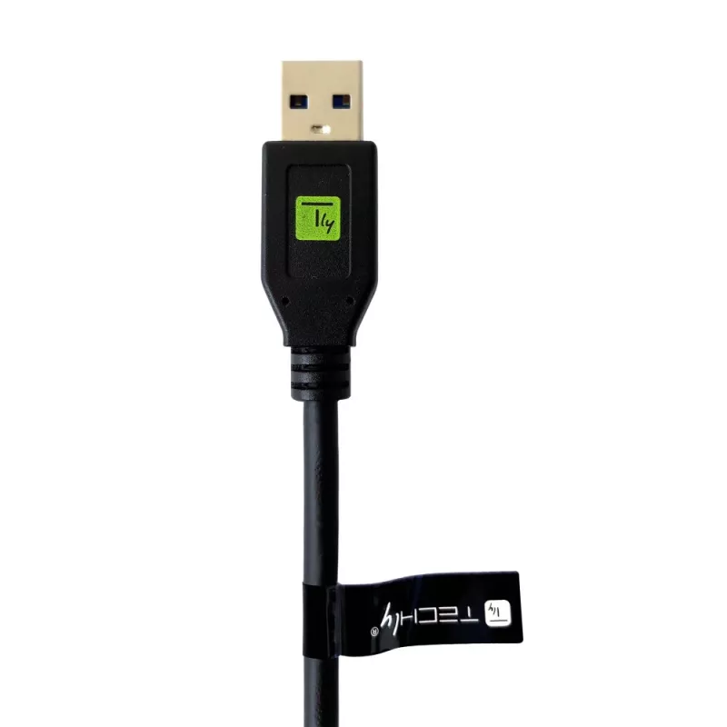 Techly ICOC MUSB312-CMAM05T USB cable USB 3.2 Gen 1 (3.1 Gen 1) 0.5 m USB A USB C Black
