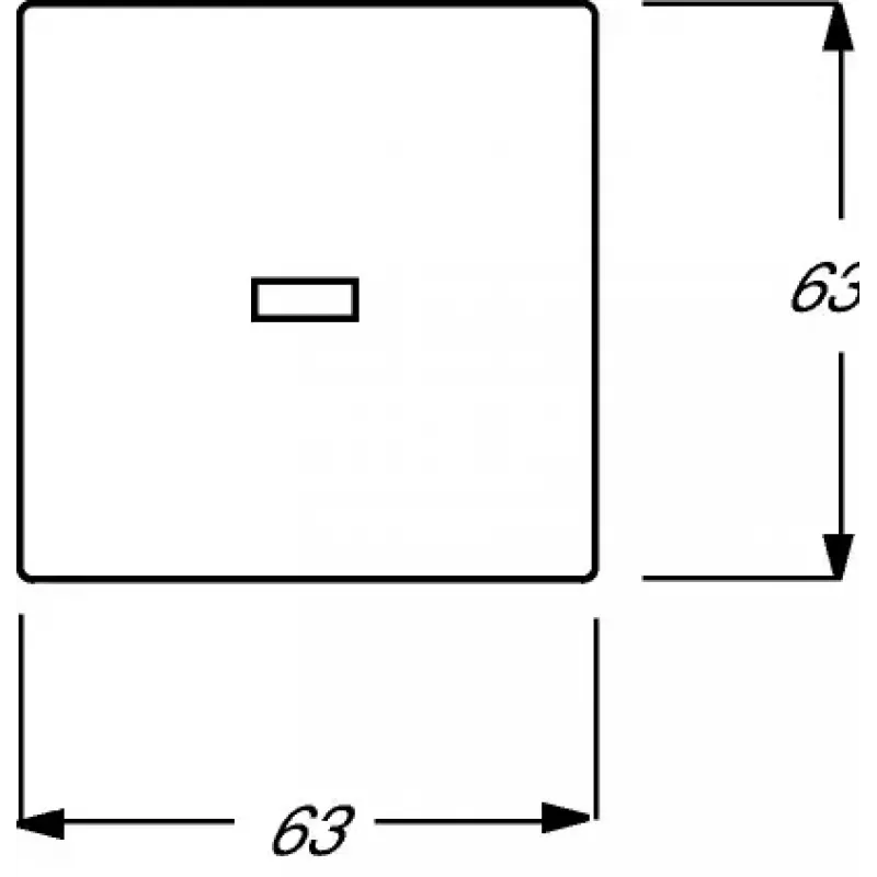 Wall plate/switch cover Busch-Jaeger 1751-0-2814 White, 63×63 mm