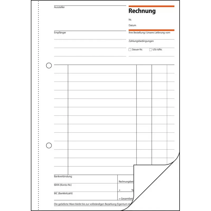 Business Form Sigel RE525 A5 Blue White 100 Sheets