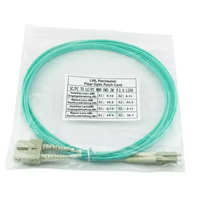BlueOptics 221691-B22-BO LC/SC Multimode Fibre Patch Cable, 5 m