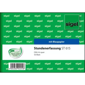 Business Form Sigel ST615 Green White A6