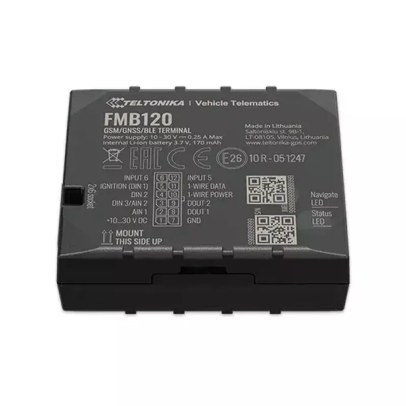 Teltonika FMB120 Car Black Dust Resistant GPS Tracker