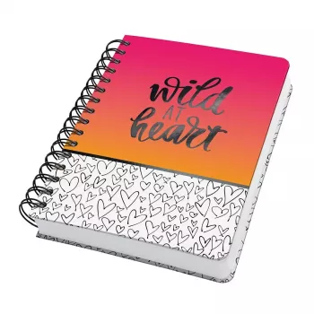 Writing Notebook Sigel Jolie JN621 A5 120 Sheets Dot Grid Black Orange Pink White