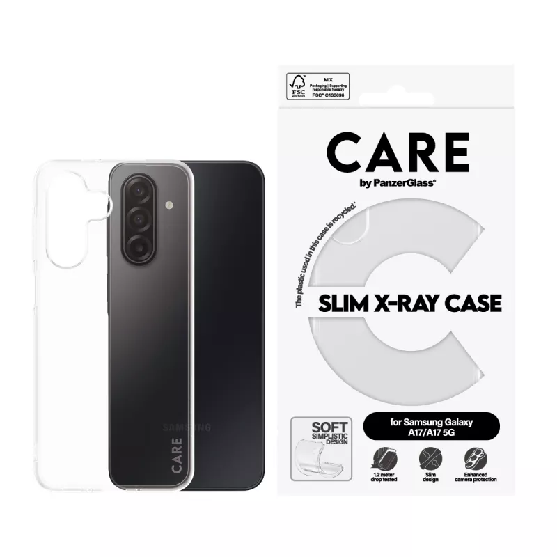 Protective phone case PanzerGlass CARE Transparent X-Ray Soft Basic for Samsung Galaxy (model CR73372)