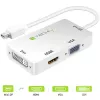 Techly Adapter 3 in 1 Mini DisplayPort (Thunderbolt) to HDMI / DVI / VGA IADAP MDP-COMBOF12