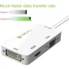 Techly Adapter 3 in 1 Mini DisplayPort (Thunderbolt) to HDMI / DVI / VGA IADAP MDP-COMBOF12