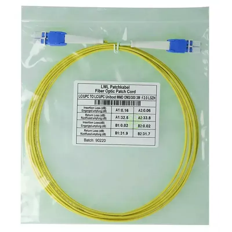 Fibre optic cable BlueOptics SFP8181BU0.5MK 0.5 m LC Yellow