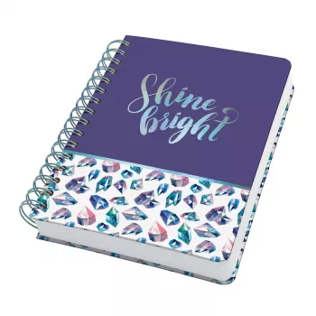 Writing notebook Sigel Jolie JN617 A5 120 sheets Blue Green Pink Violet White