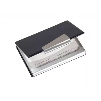 Business Card Holder Sigel VZ131 Aluminium Black Silver