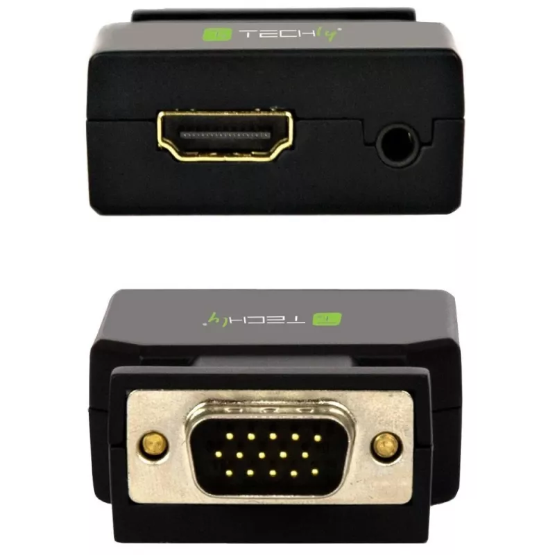 Techly Mini Converter VGA and Audio to HDMI IDATA VGA-HDMINI