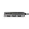 StarTech.com 3-Port USB-C Multi-Monitor Adapter, USB Type-C to 3x DisplayPort 1.4 MST Hub, Triple 4K 60Hz DP Laptop Display Extender / Splitter, HDR, Extra-Long Built-In Cable - Windows Only
