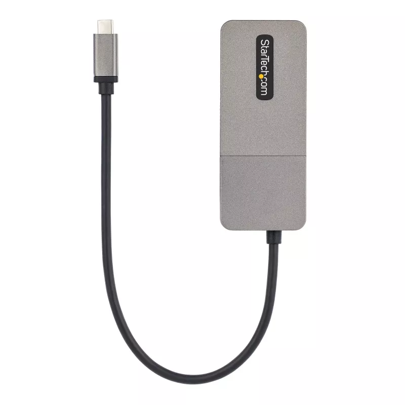 StarTech.com 3-Port USB-C Multi-Monitor Adapter, USB Type-C to 3x DisplayPort 1.4 MST Hub, Triple 4K 60Hz DP Laptop Display Extender / Splitter, HDR, Extra-Long Built-In Cable - Windows Only