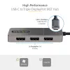 StarTech.com 3-Port USB-C Multi-Monitor Adapter, USB Type-C to 3x DisplayPort 1.4 MST Hub, Triple 4K 60Hz DP Laptop Display Extender / Splitter, HDR, Extra-Long Built-In Cable - Windows Only