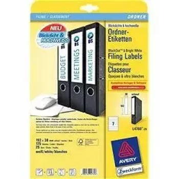 Printer Label Avery L4760-25 White