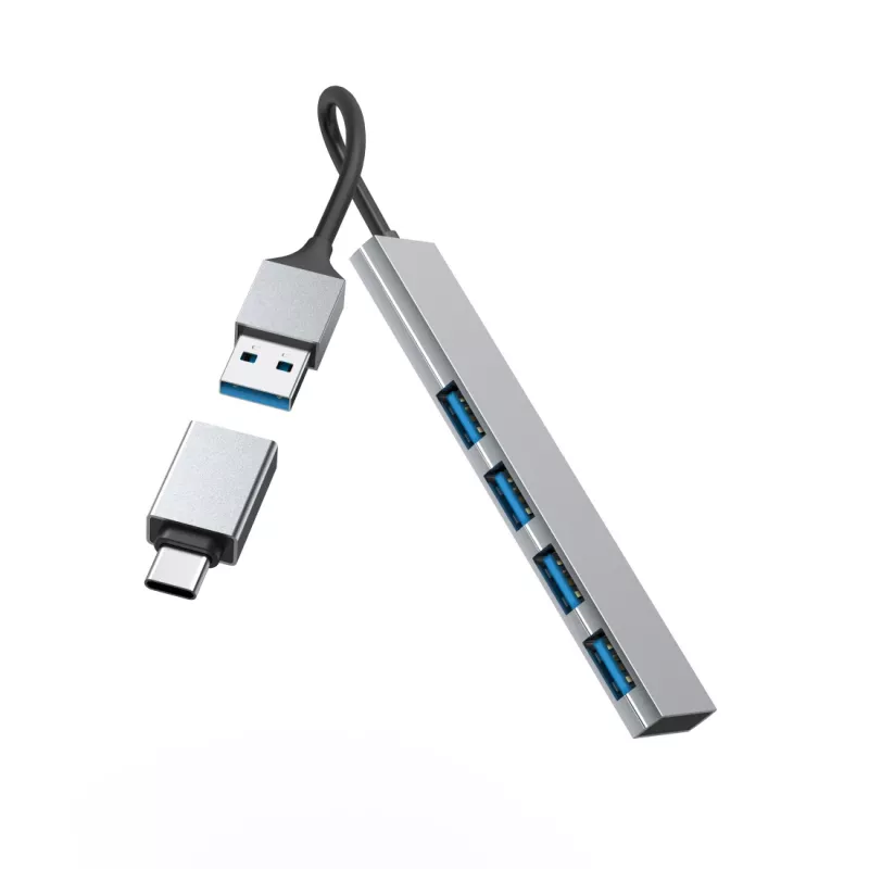Hama 00200141 interface hub USB 3.2 Gen 1 (3.1 Gen 1) Type-A 5000 Mbit/s Grey